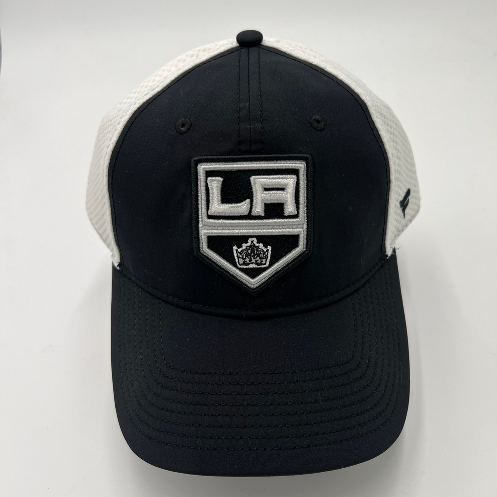 Fanatics LA Kings NHL Trucker Hat‎ Black White Mesh Snapback Cap Mens OSFA
